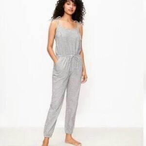 NWT Loft Pajama Jumper Size M Stripe in Gray